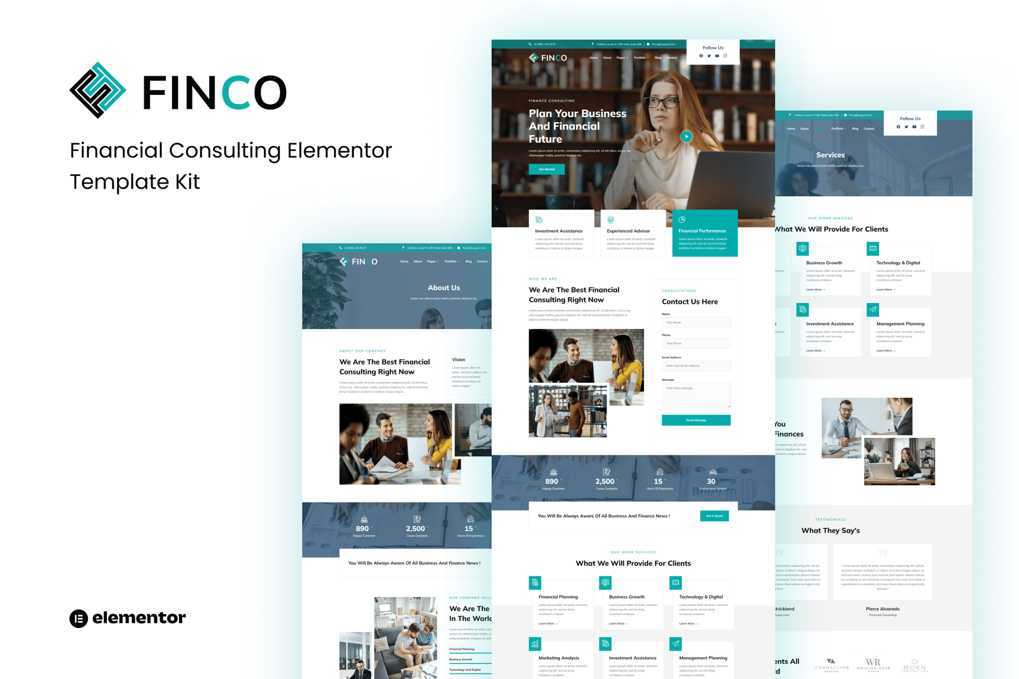 Finco – Financial Consulting Elementor Template Kit