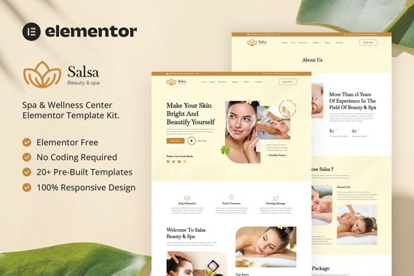 Salsa – Beauty & Spa Elementor Template Kit