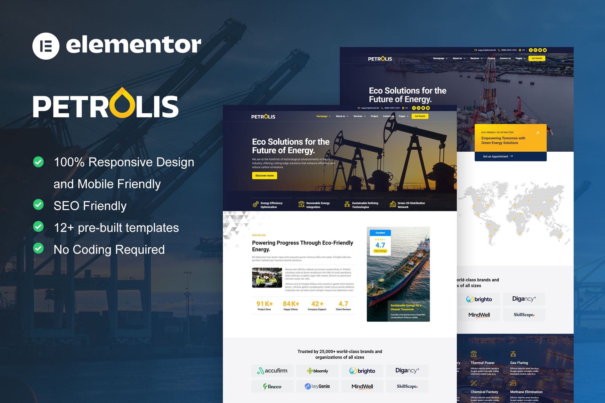 Petrolis – Oil Company & Industrial Elementor Pro Template Kit