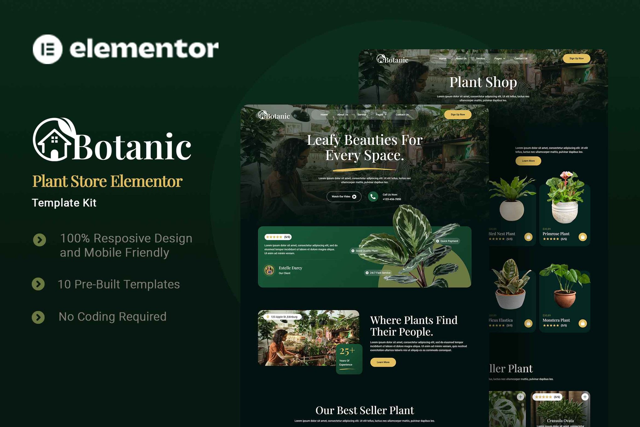 Botanic – Plant Store Elementor Template Kit