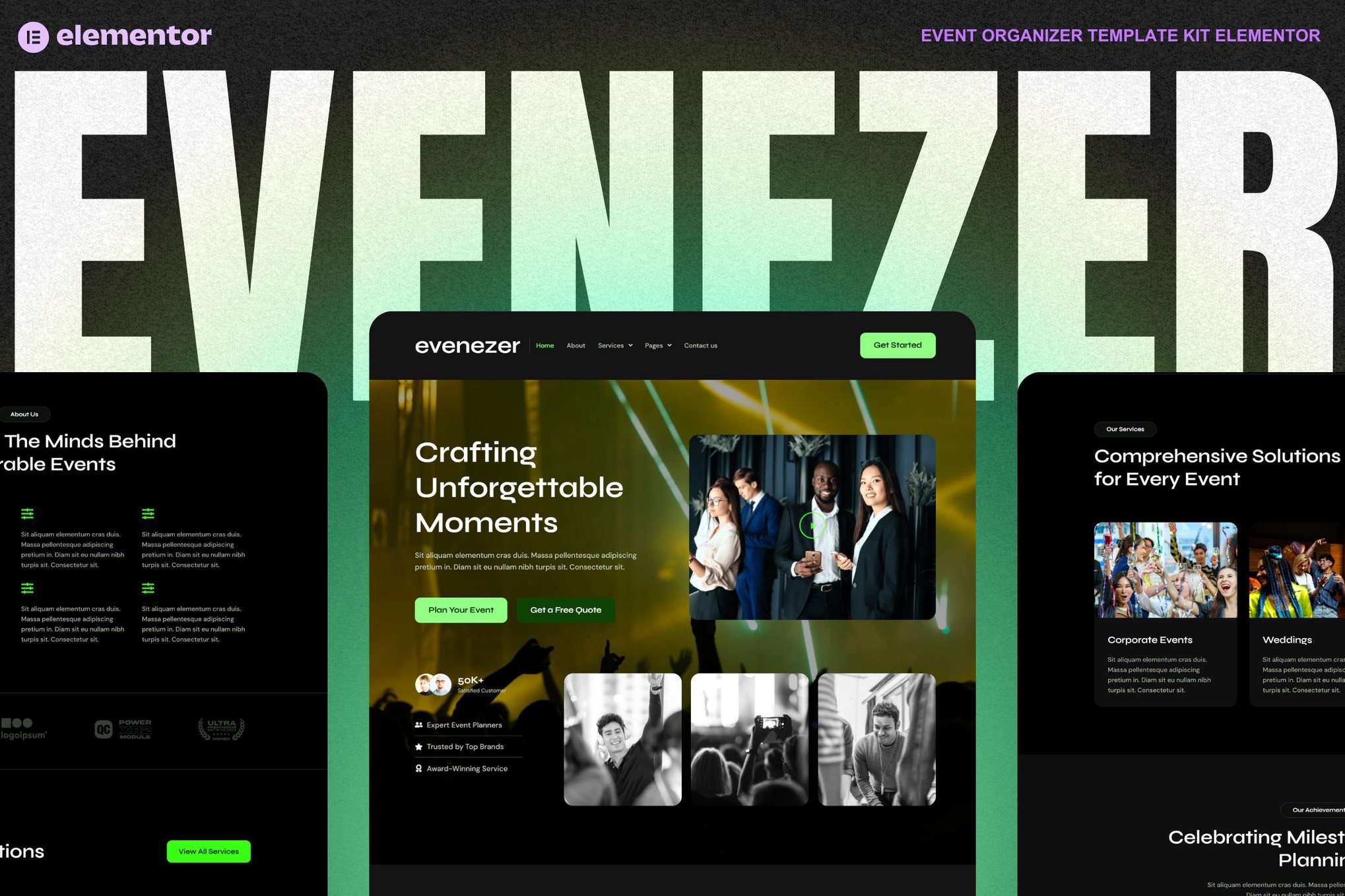 Evenizer – Event Organizer Elementor Template Kit