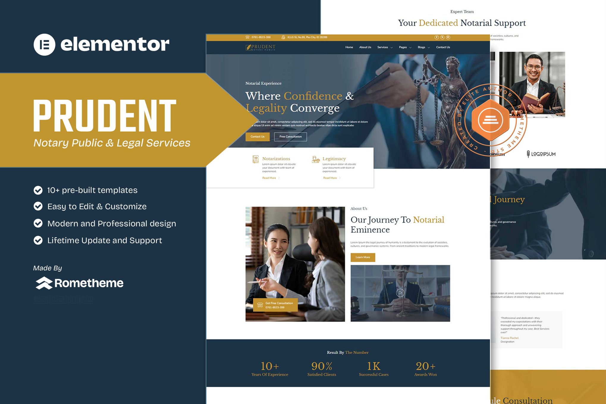 Prudent – Notary Public & Legal Services Elementor Template Kit