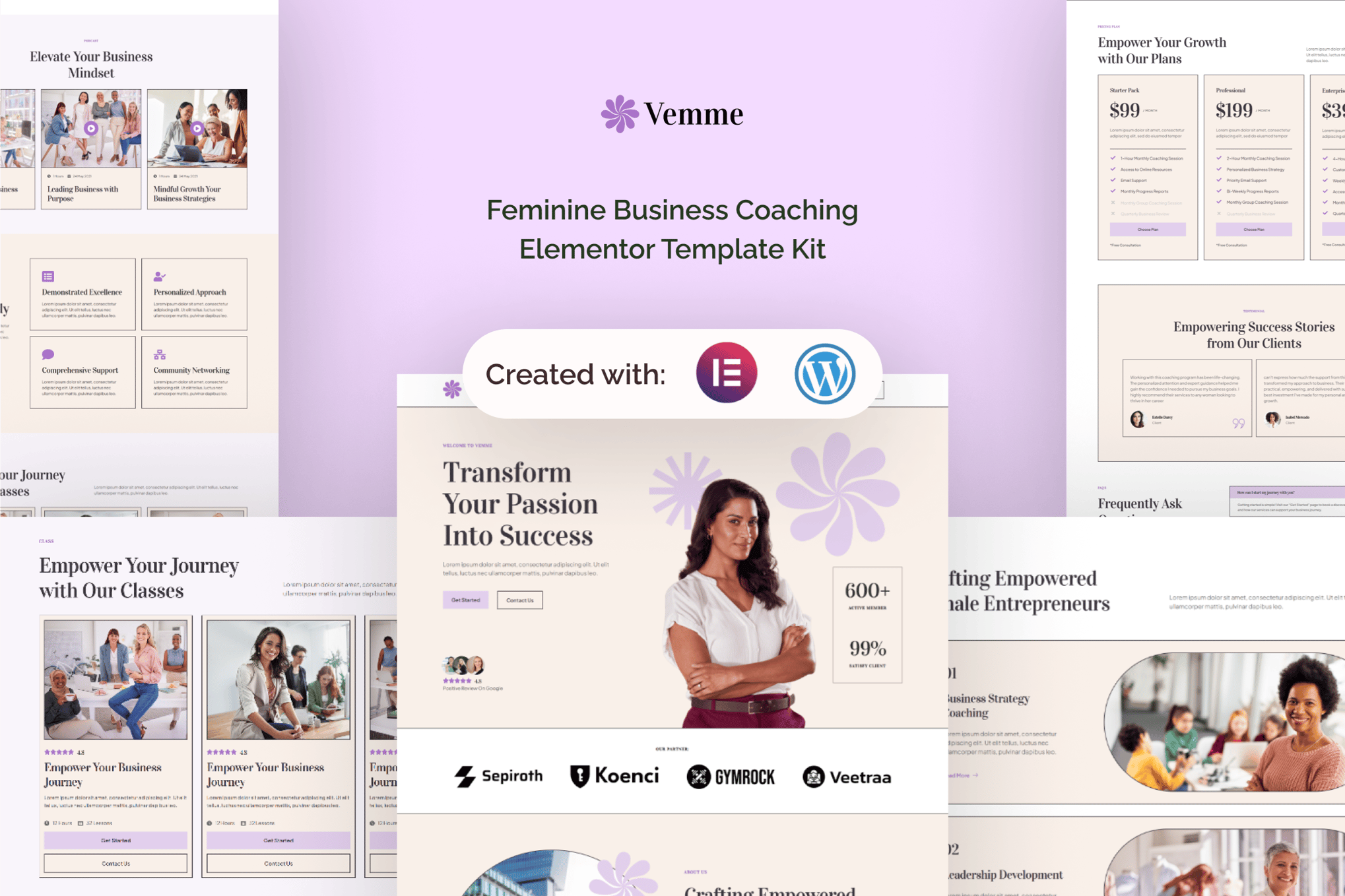 Vemme – Feminine Business Coaching Elementor Template Kit