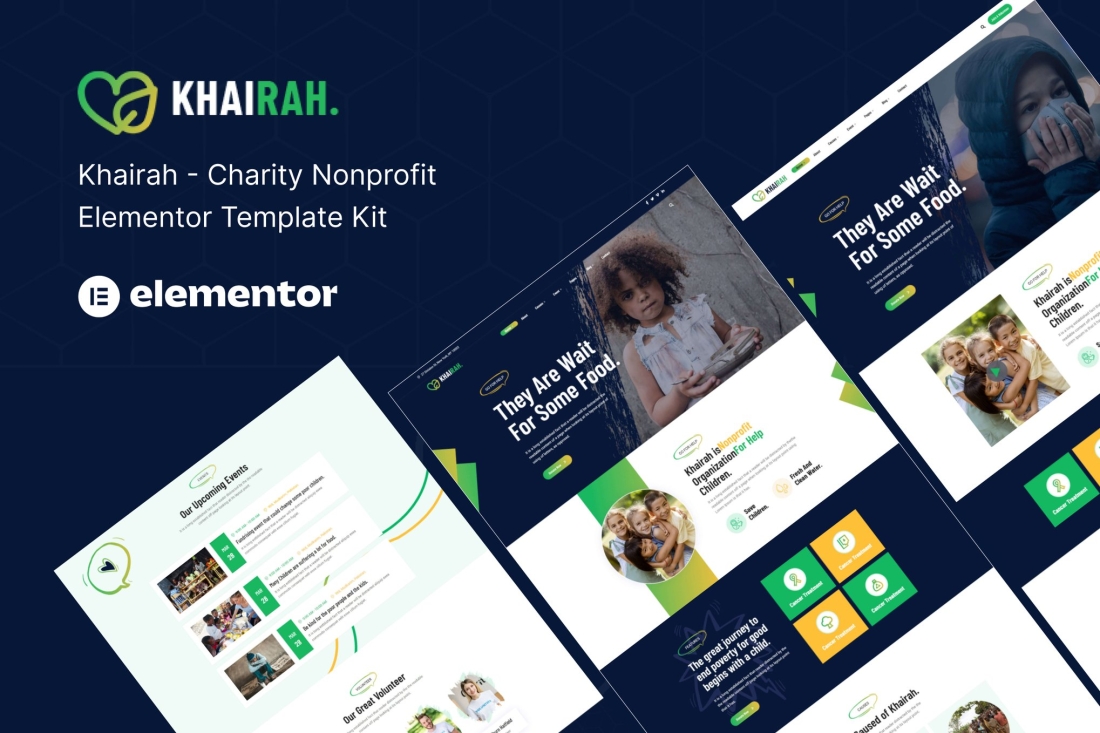 Khairah – NonProfit Charity Elementor Template Kit