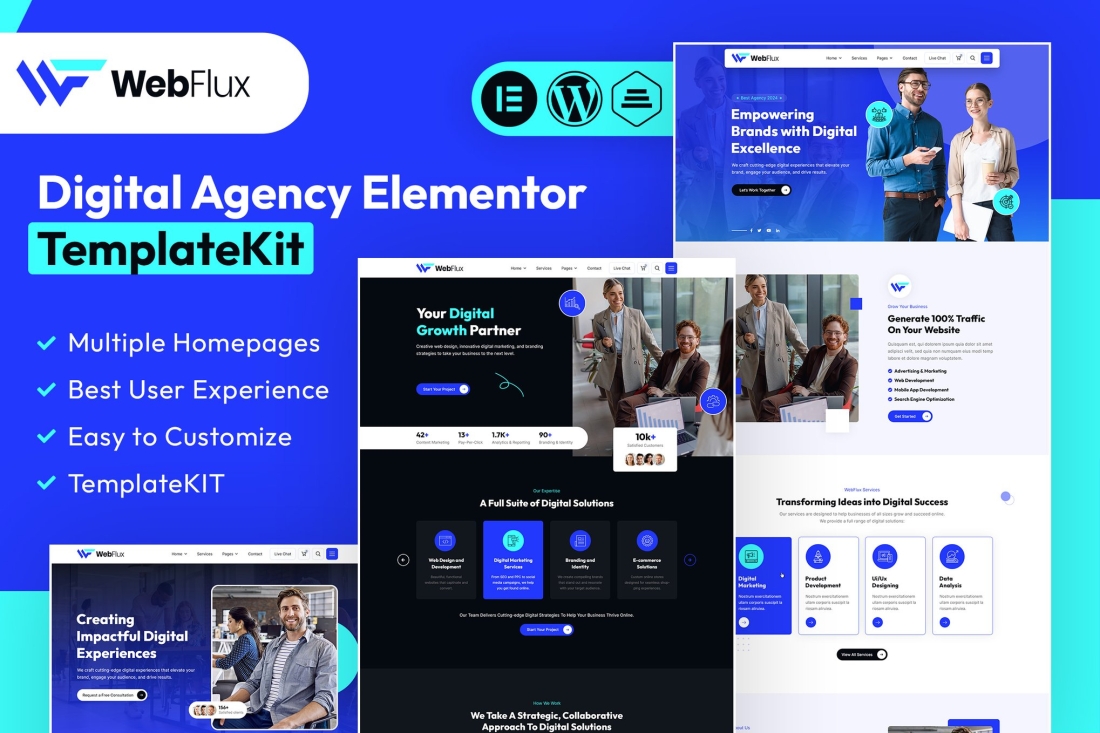 WebFlux - Digital Agency Elementor Template Kit