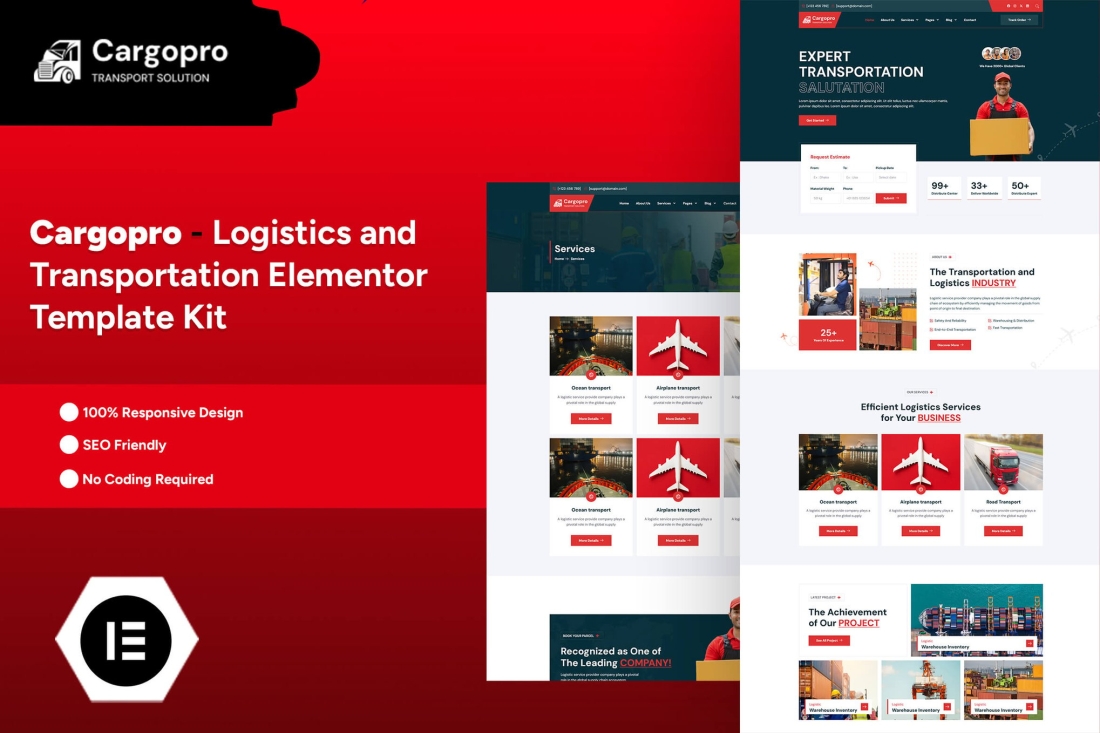 Cargopro - Logistics & Transportation Elementor Pro Template Kit