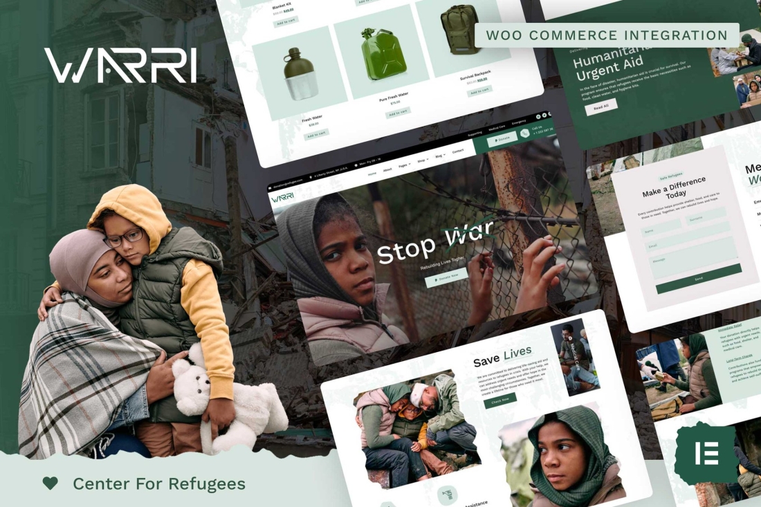 Warri - Refugee Center Elementor Pro Template Kit